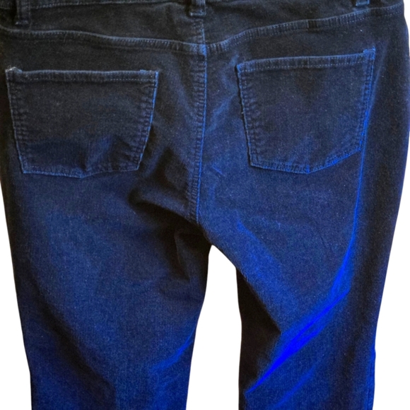 Talbots Corduroy Classic Indigo Blue Straight Leg Jeans 5 pocket Women size 8P - Picture 4 of 11